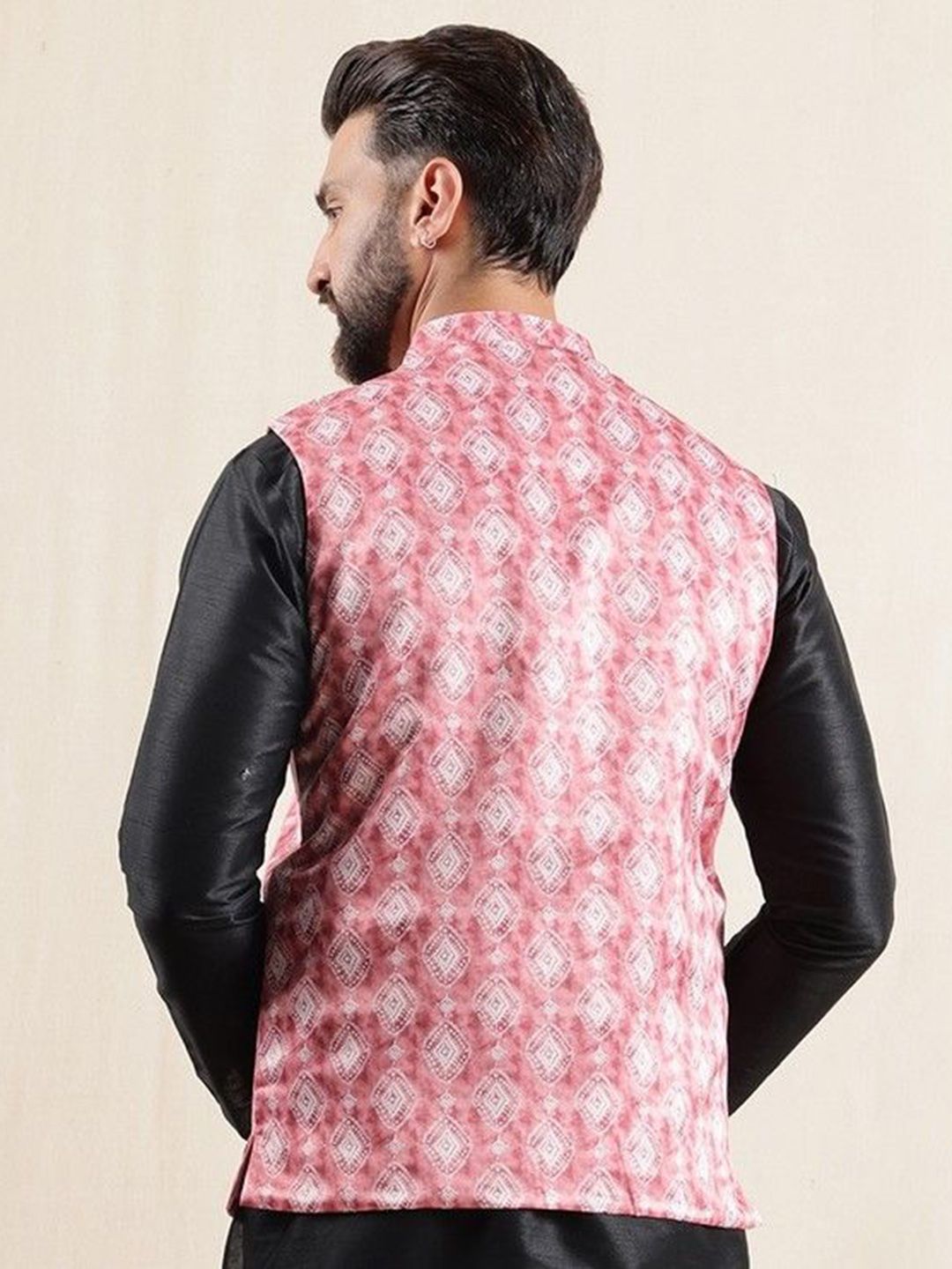 Anouk Geometric Printed Nehru Jacket
