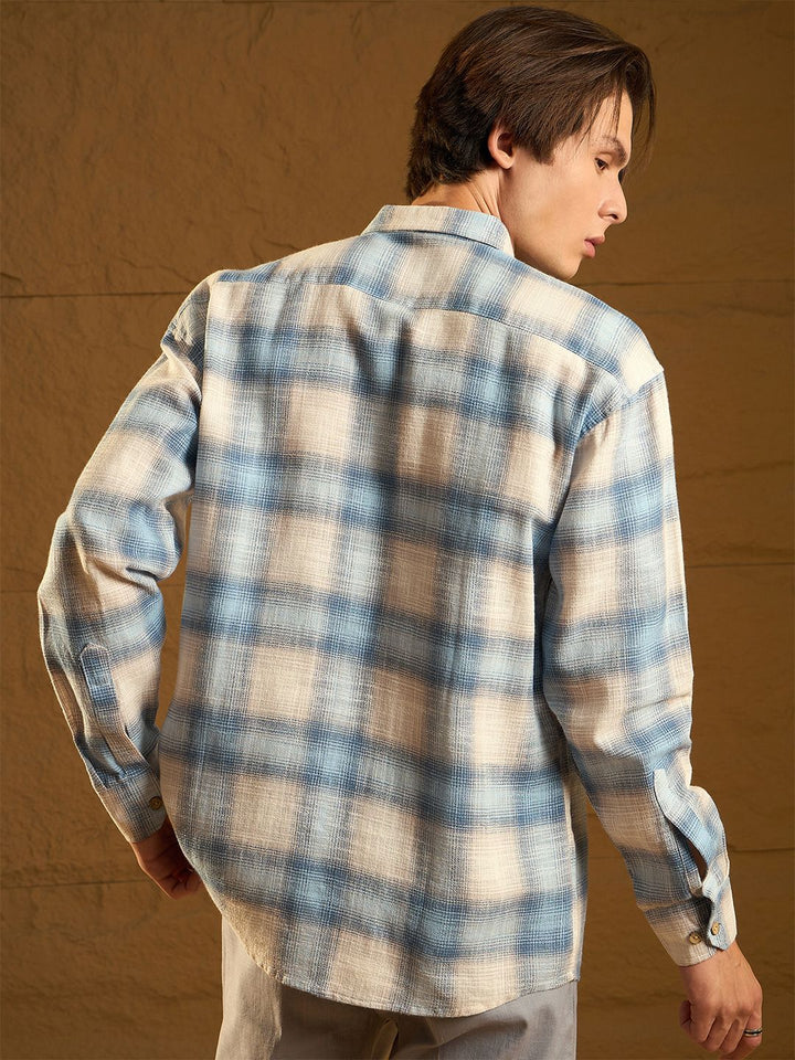 DENNISON Drop Shoulder Oversized Checked Shirt