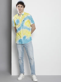 The Indian Garage Co Men Regular Fit Overdyed Resortwear Shirt