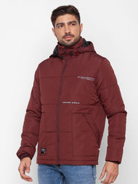 SPYKAR Padded Jacket with Detachable Hood