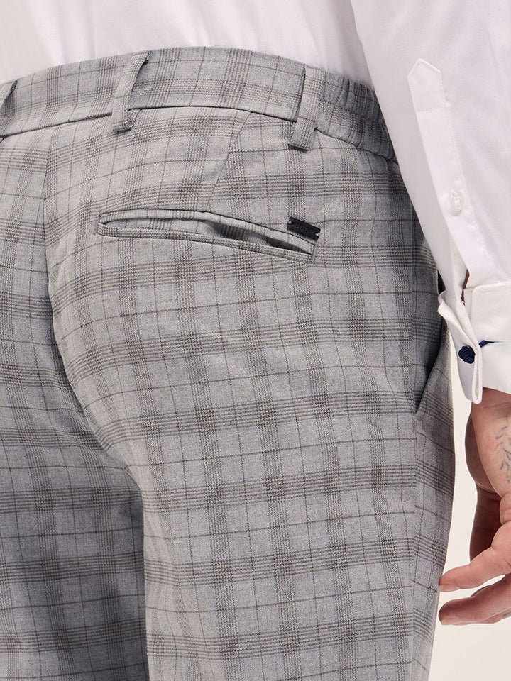 The Bear House Men lelaki yang diperiksa Slim Formal Seluar Formal