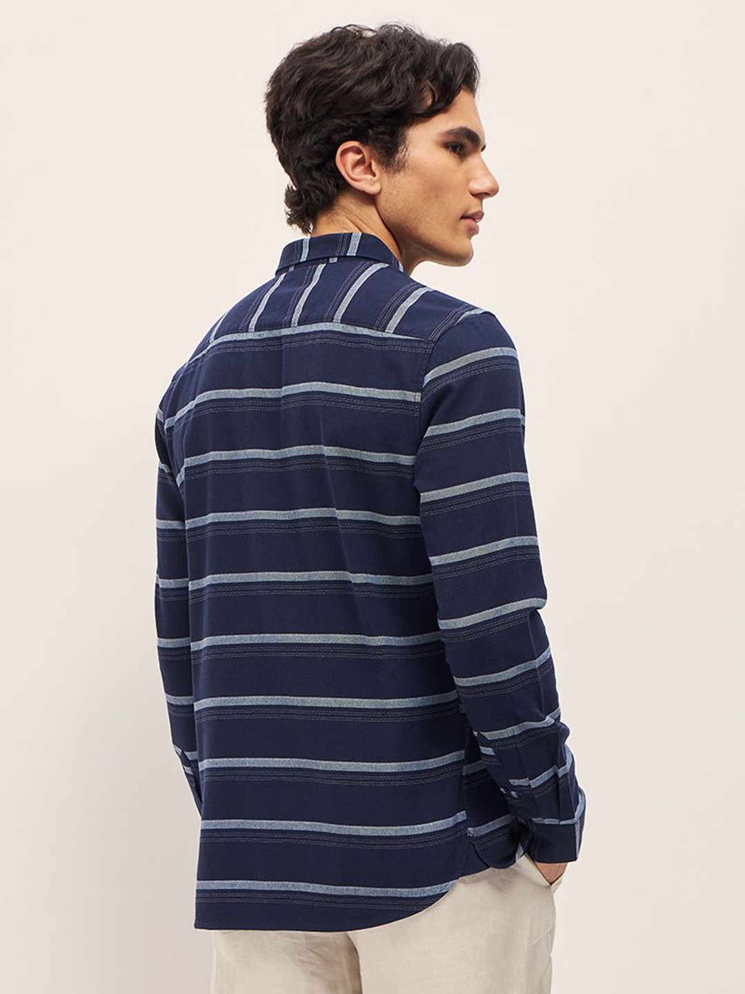 THE BEAR HOUSE Men Slim Fit Multi Stripes Casual Shirt
