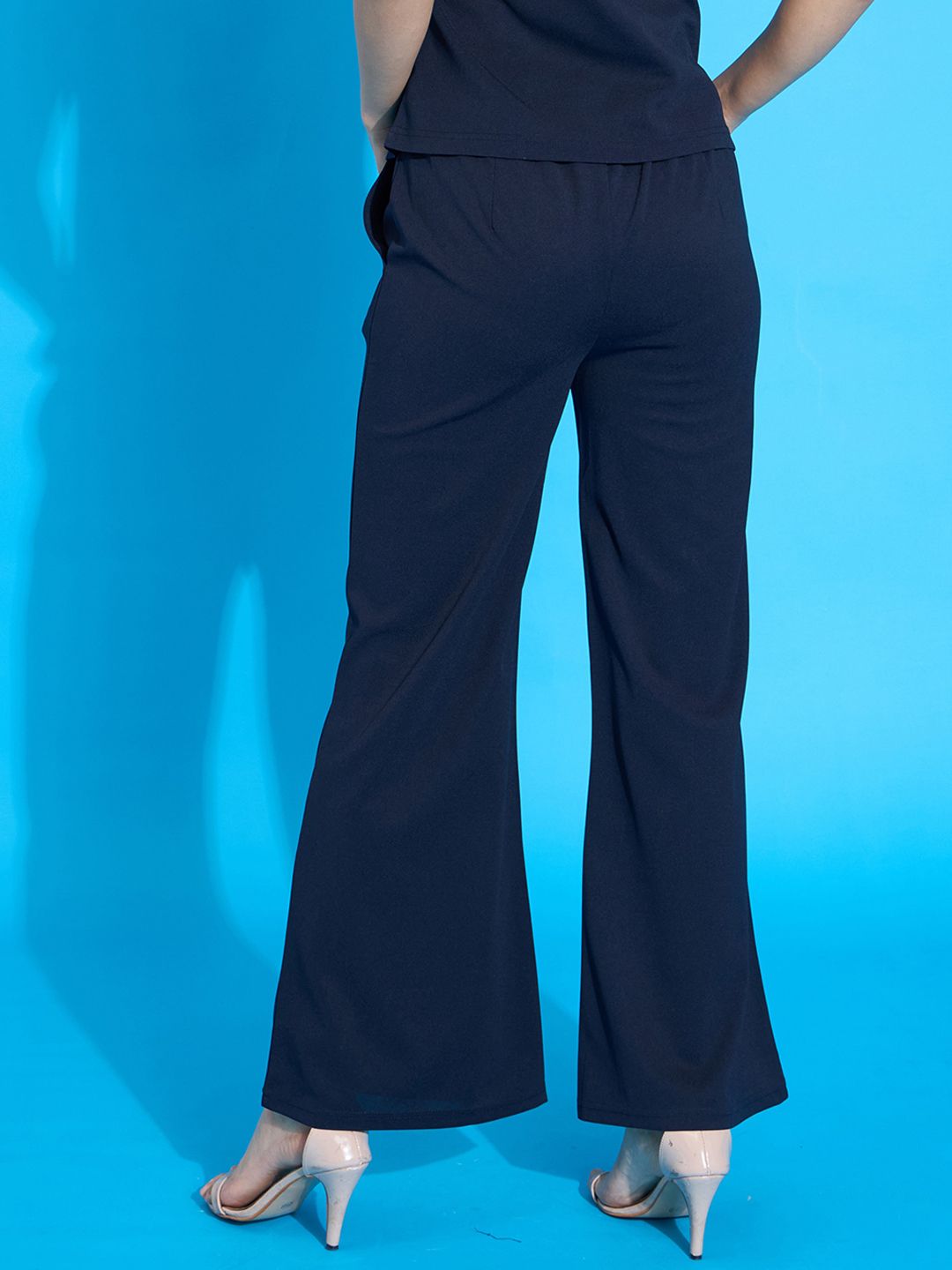 SASSAFRAS worklyf Women Straight Fit High-Rise Bootcut Trousers
