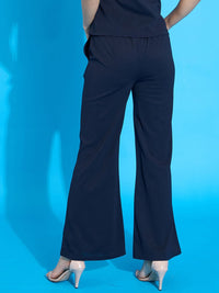 SASSAFRAS worklyf Women Straight Fit High-Rise Bootcut Trousers