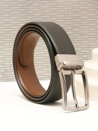 Teakwood Leathers Men Textured Leather Reversible Formal Belt