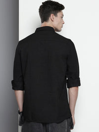 The Indian Garage Co. Self Design Textured Casual Shirt