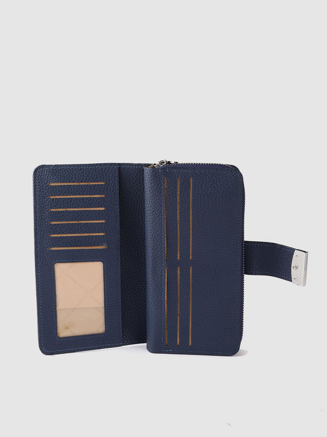 Lino Perros Women Navy Blue Two Fold Wallet