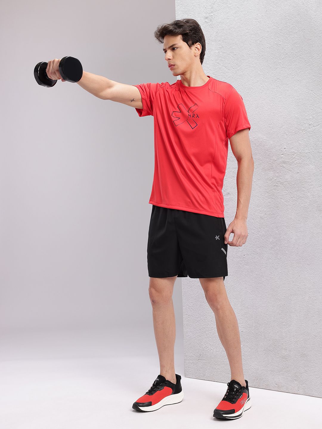 HRX by Hrithik Roshan Men Brand Logo Printed Rapid-Dry Training T-shirt