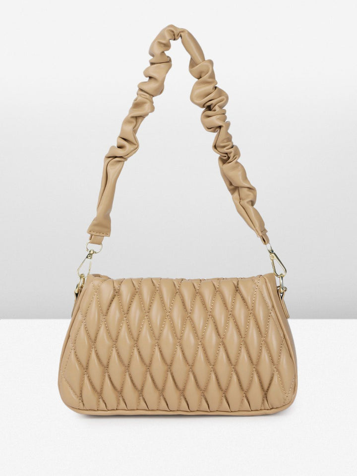 DressBerry Quilted Structured Shoulder Bag