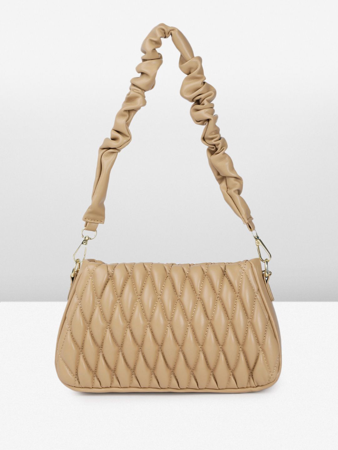 DressBerry Quilted Structured Shoulder Bag