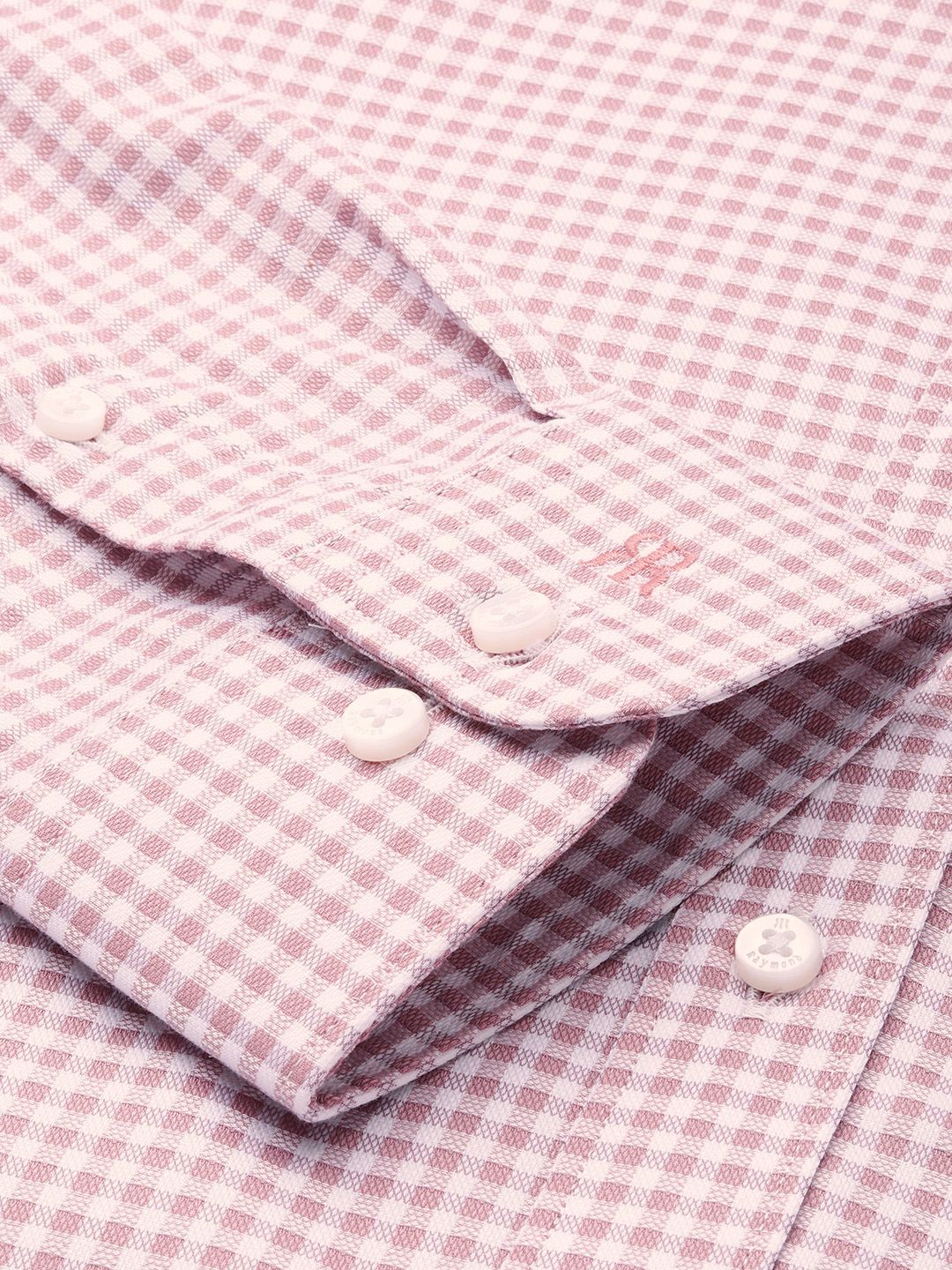 Raymond Slim Fit Self-Checked Pure Cotton Formal Shirt
