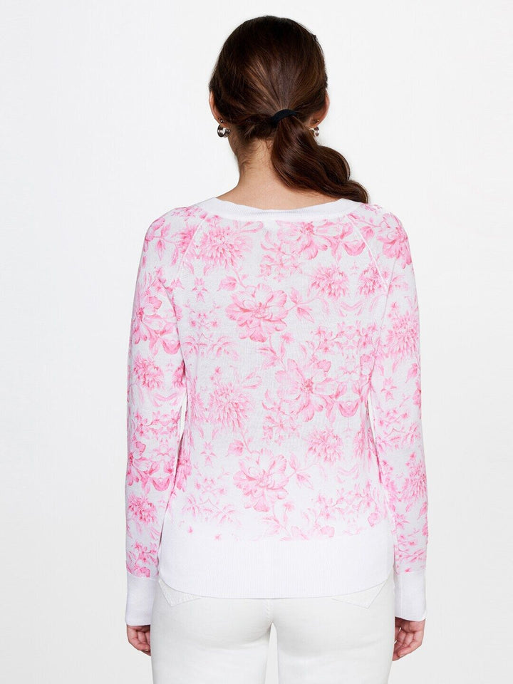 AND V-Neck Floral Print Bardot Top