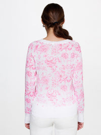 AND V-Neck Floral Print Bardot Top