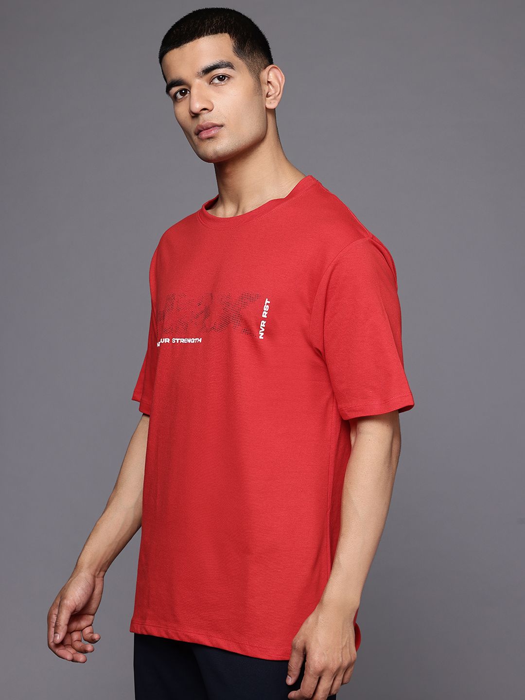 HRX by Hrithik Roshan Round Neck Brand Logo Print Training T-shirt