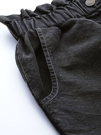 SASSAFRAS Women Black Regular Fit High-Rise Clean Look Jeans