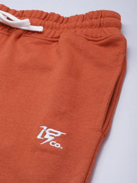 The Indian Garage Co Men Rust Orange Solid Joggers
