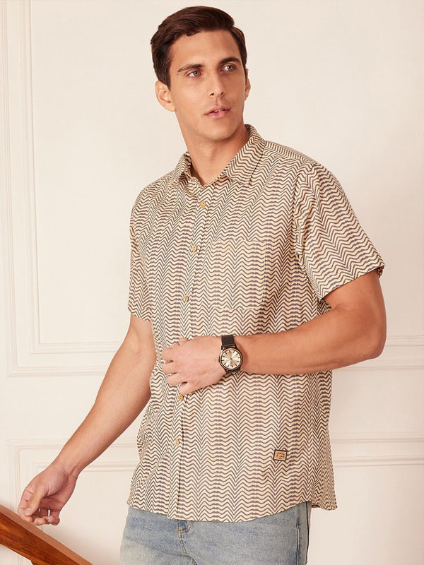 Block Printed Casual Shirt