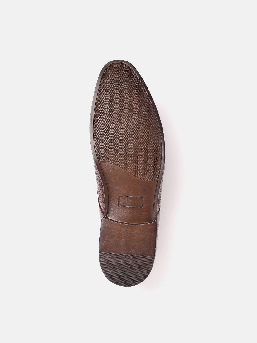 House of Pataudi Men Textured Detail Formal Derbys