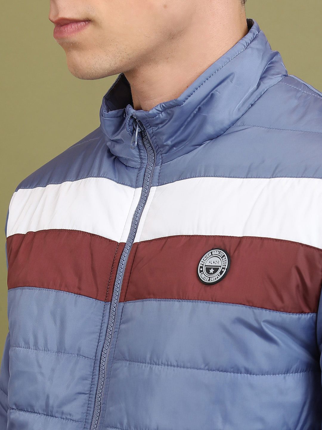 HIGHLANDER Colourblocked High Neck Puffer Jacket