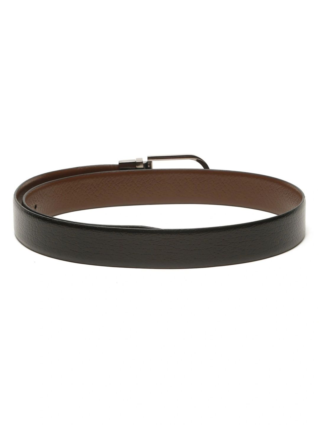 Teakwood Leathers Men Textured Leather Reversible Formal Belt