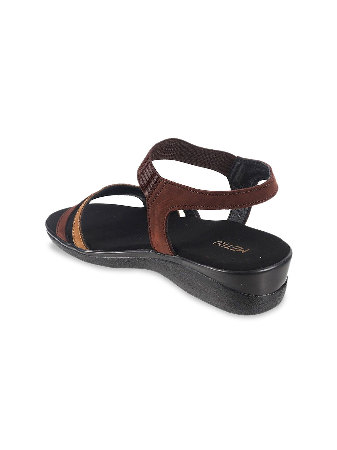 Metro Women Brown Colourblocked Sandals
