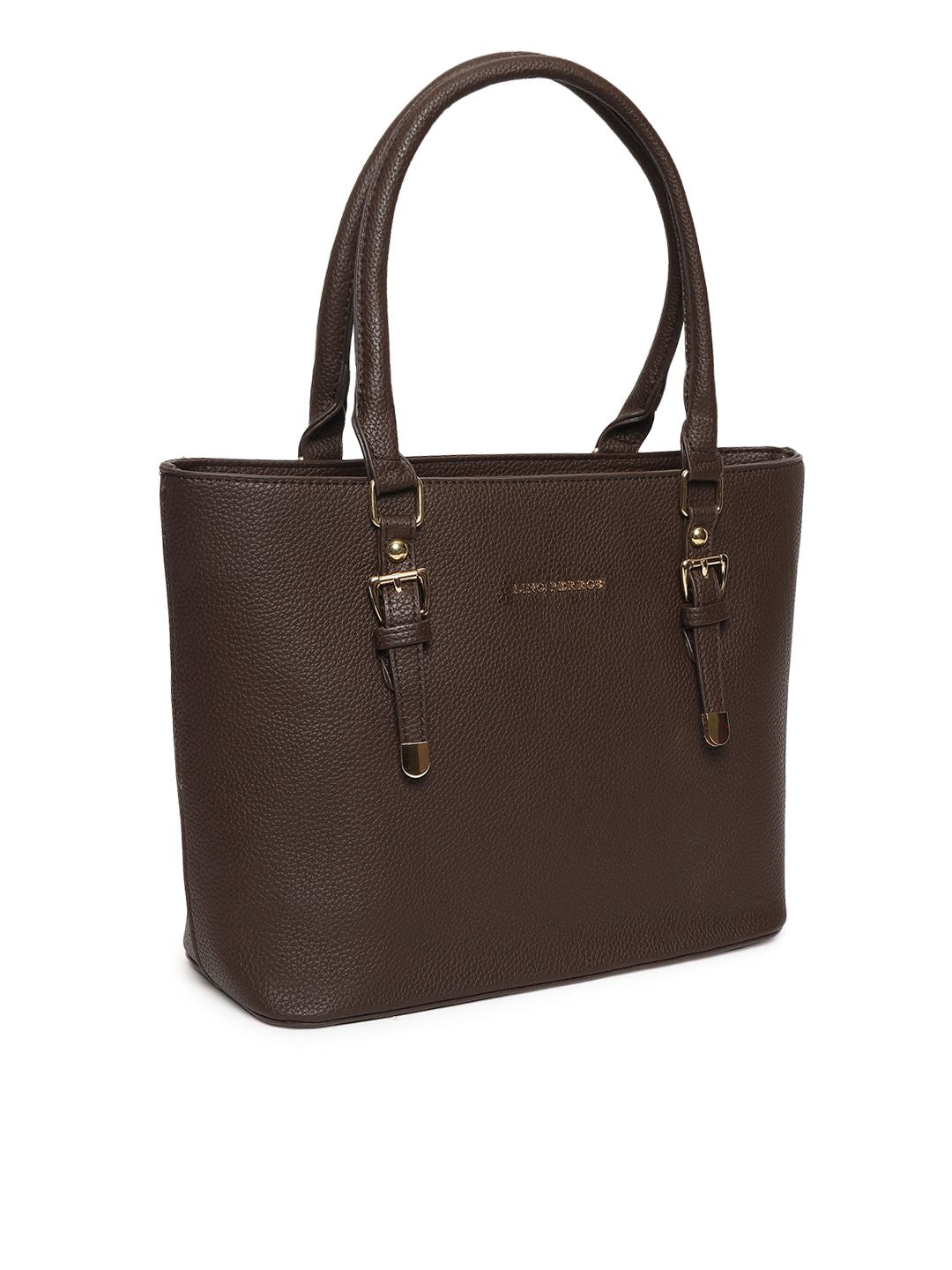 Lino Perros Coffee Brown Solid Shoulder Bag