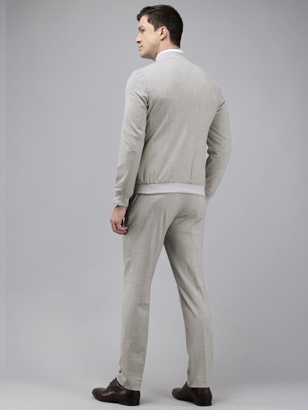 Park Avenue Slim Fit Checked 2 Piece Formal Suit