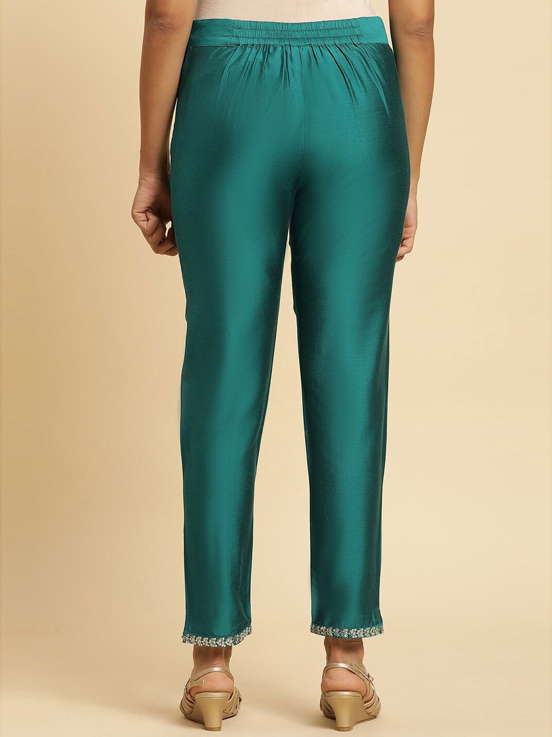 W Women Slim Fit Cigarette Trousers