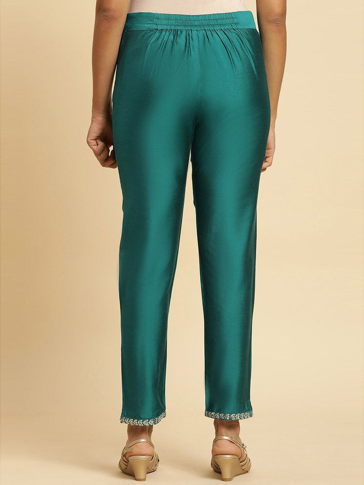 W Women Slim Fit Cigarette Trousers