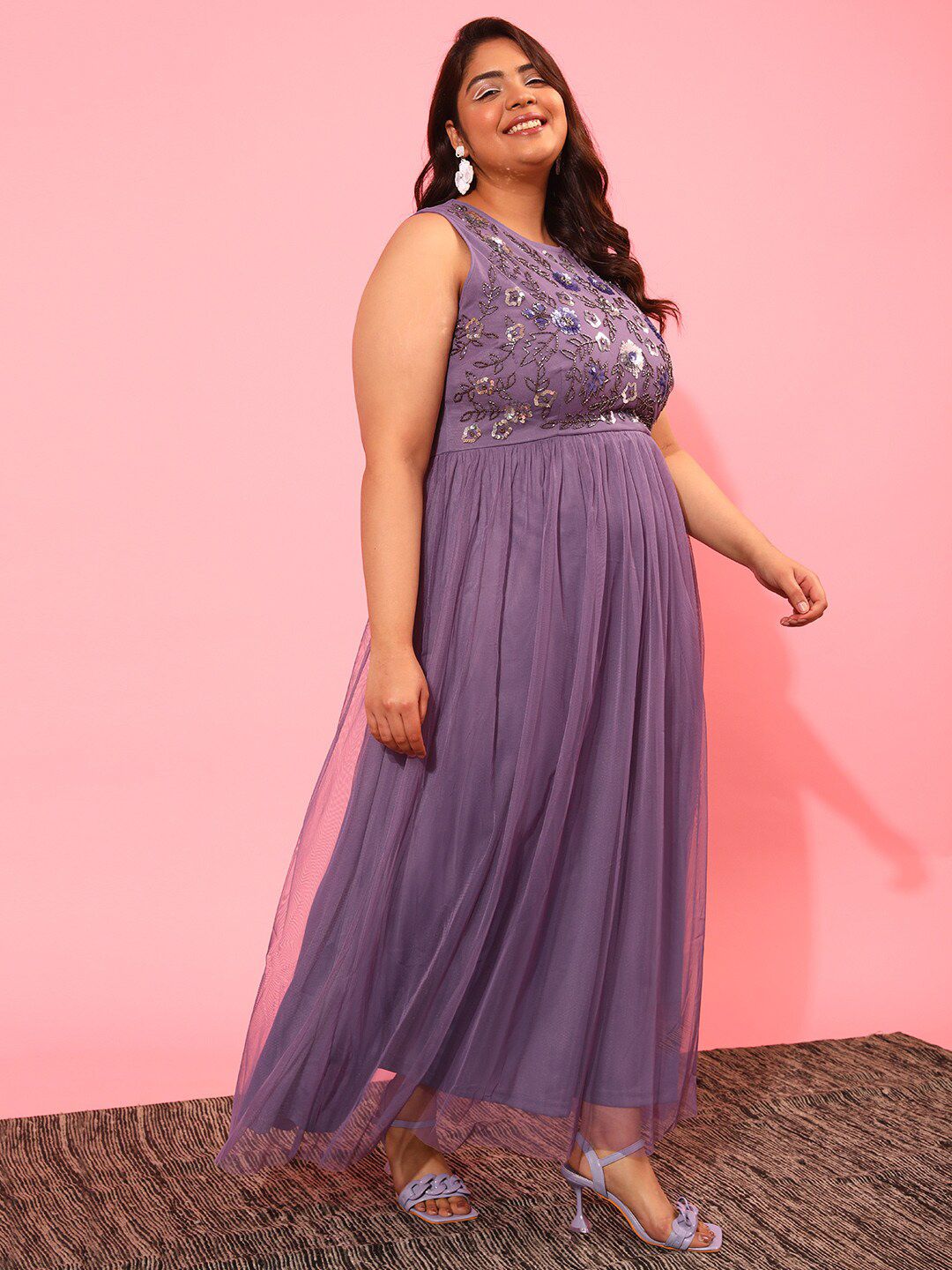 CURVY STREET Net Sheath Dress