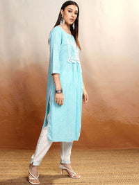 Vishudh Women Bandhani Printed  Regular Pure Cotton Kurta with Trousers & With Dupatta