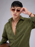 VASTRADO Men Classic Cutaway Collar Textured Slim Fit Casual Shirt