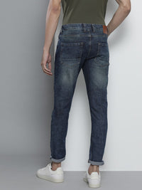 The Indian Garage Co Men Blue Slim Fit Light Fade Stretchable Jeans