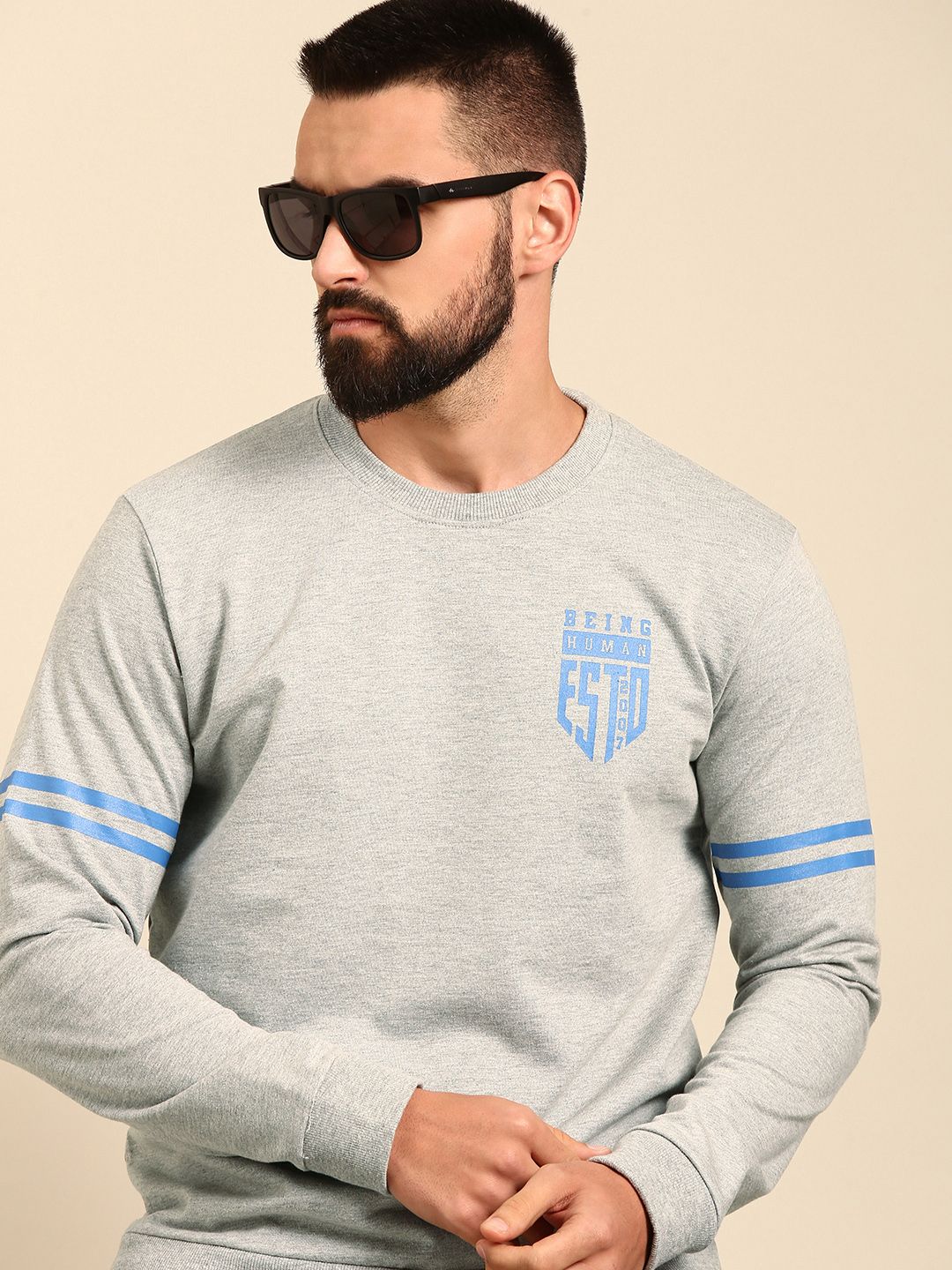 Being Human Pure Cotton Brand Logo Printed Sweatshirt