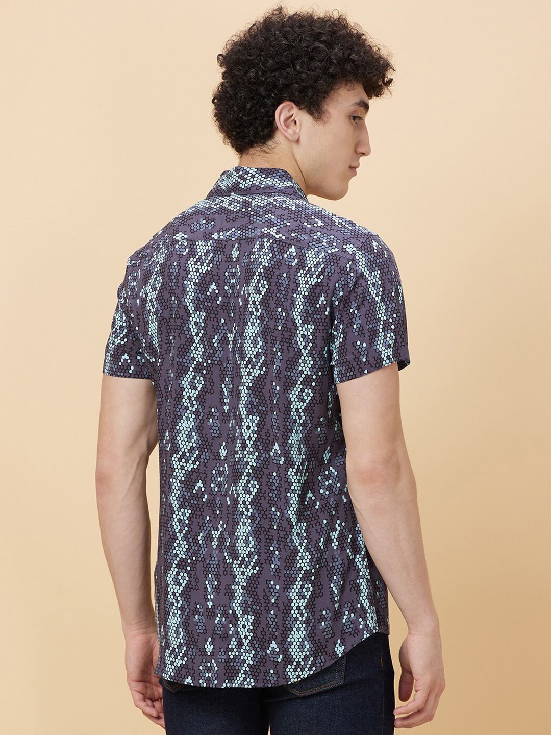Being Human Slim Fit Abstract Printed Casual Shirt