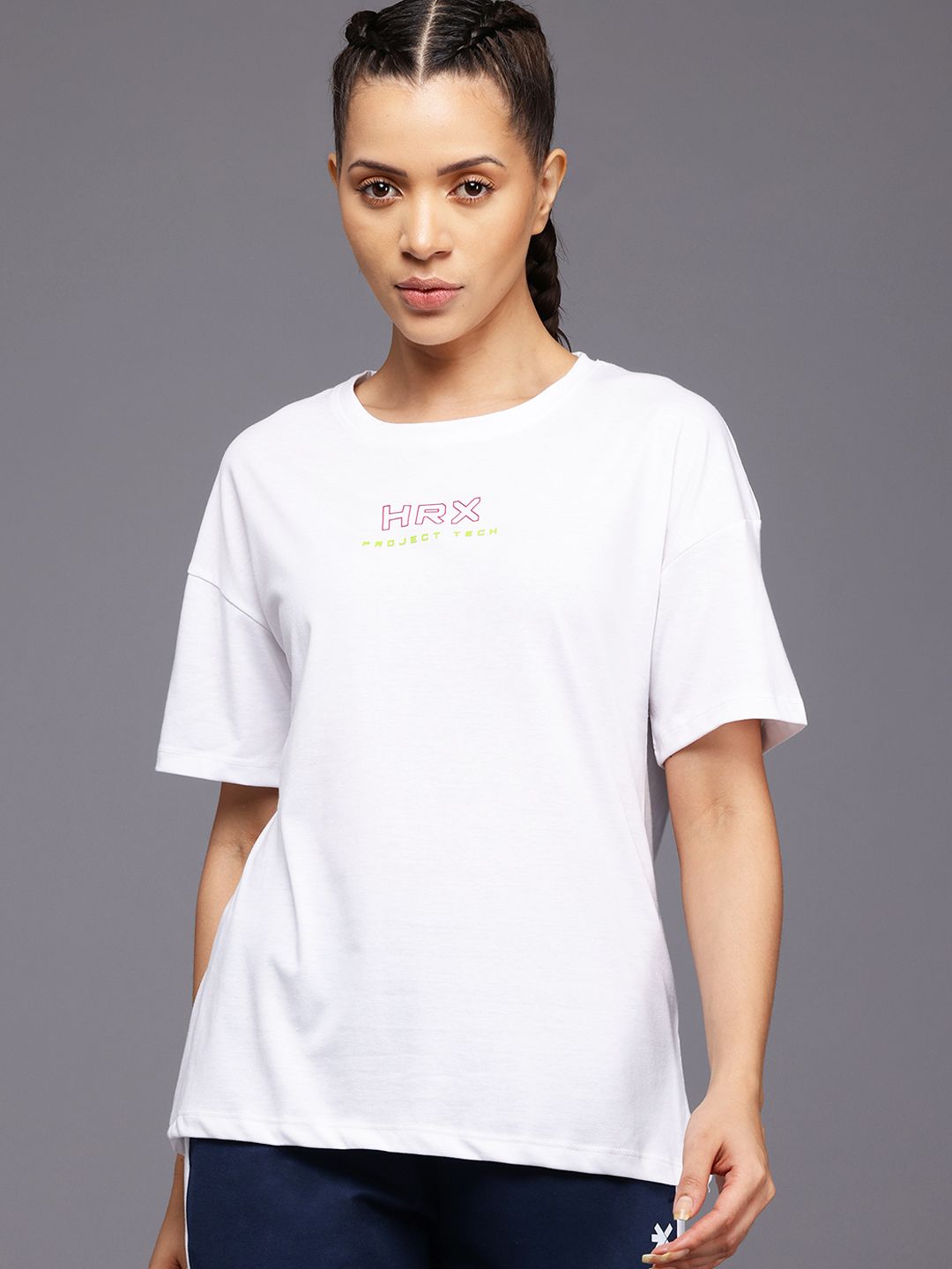 HRX by Hrithik Roshan Abstract Printed Lifestyle T-Shirt