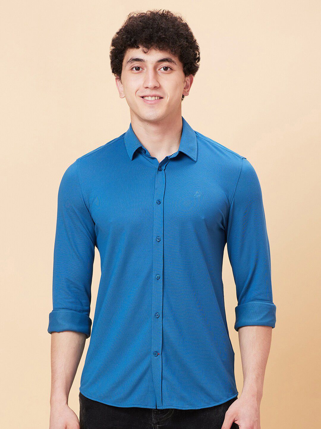 Being Human Spread Collar Slim Fit Casual Shirt