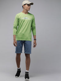 SPYKAR Abstract Printed Applique Slim Fit T-shirt