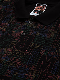 The Indian Garage Co Men Typography Printed Polo Collar T-shirt