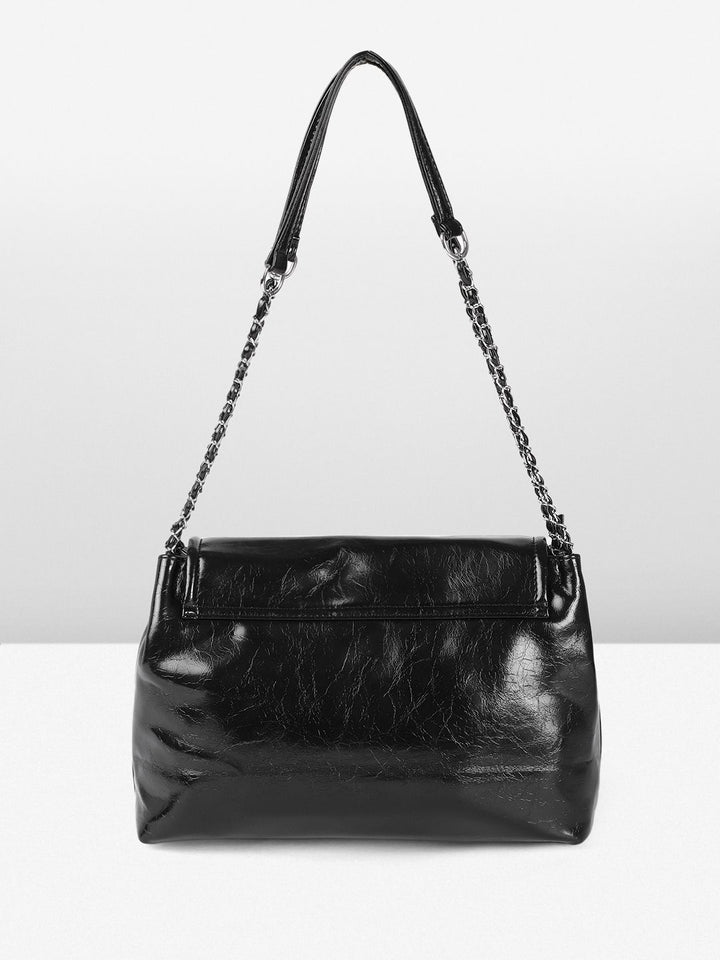 DressBerry Textured Structured Shoulder Bag