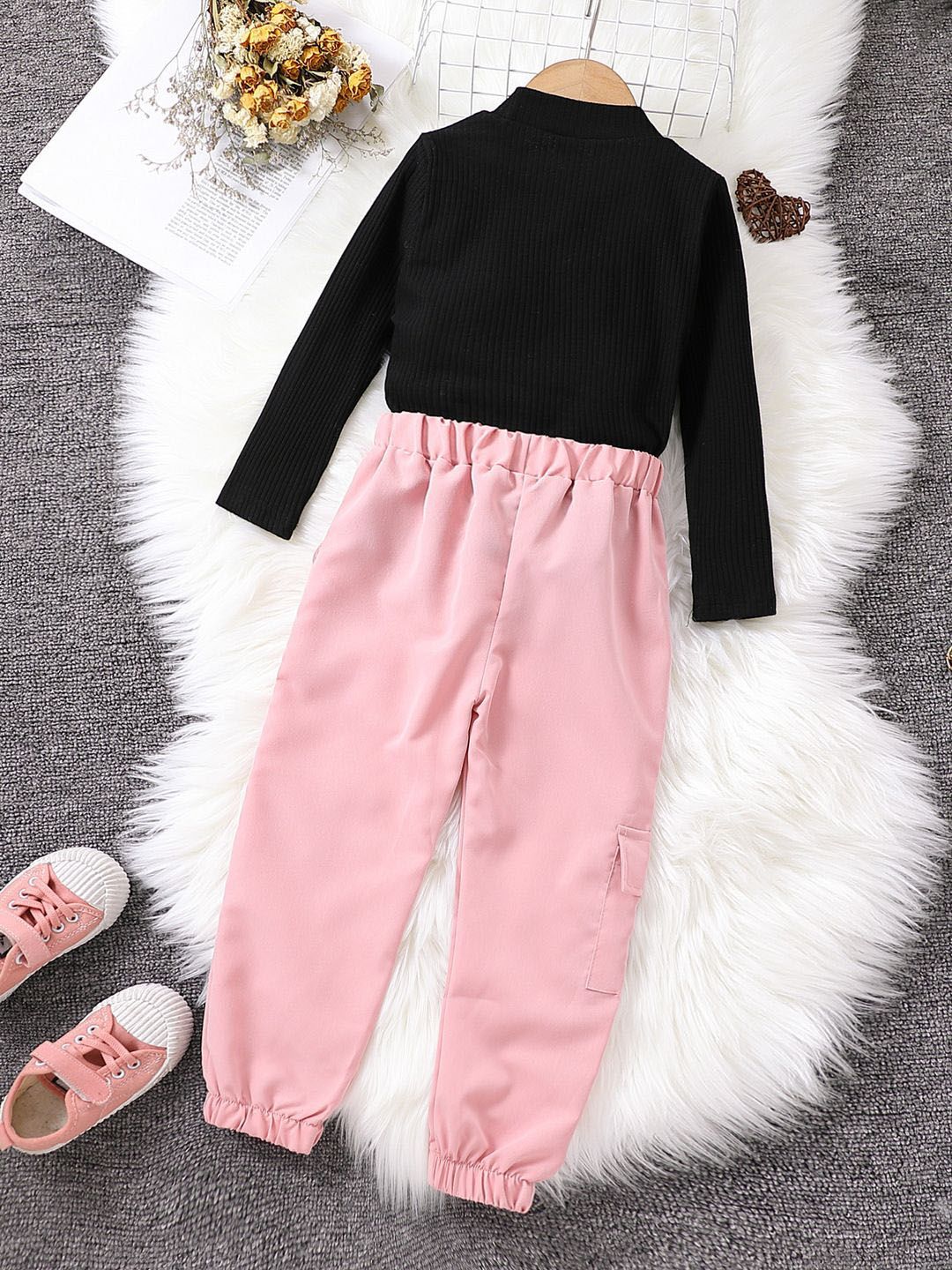 YK Girls Long Sleeves Top With Joggers Clothing Set