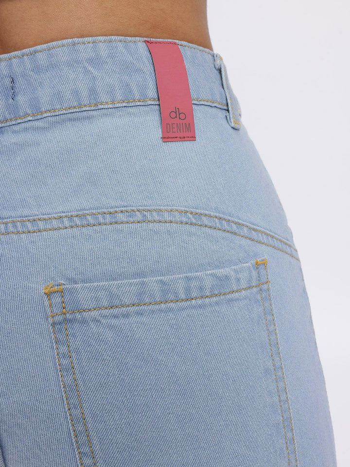 DressBerry Women Panelled Mid-Rise Regular Fit Jeans