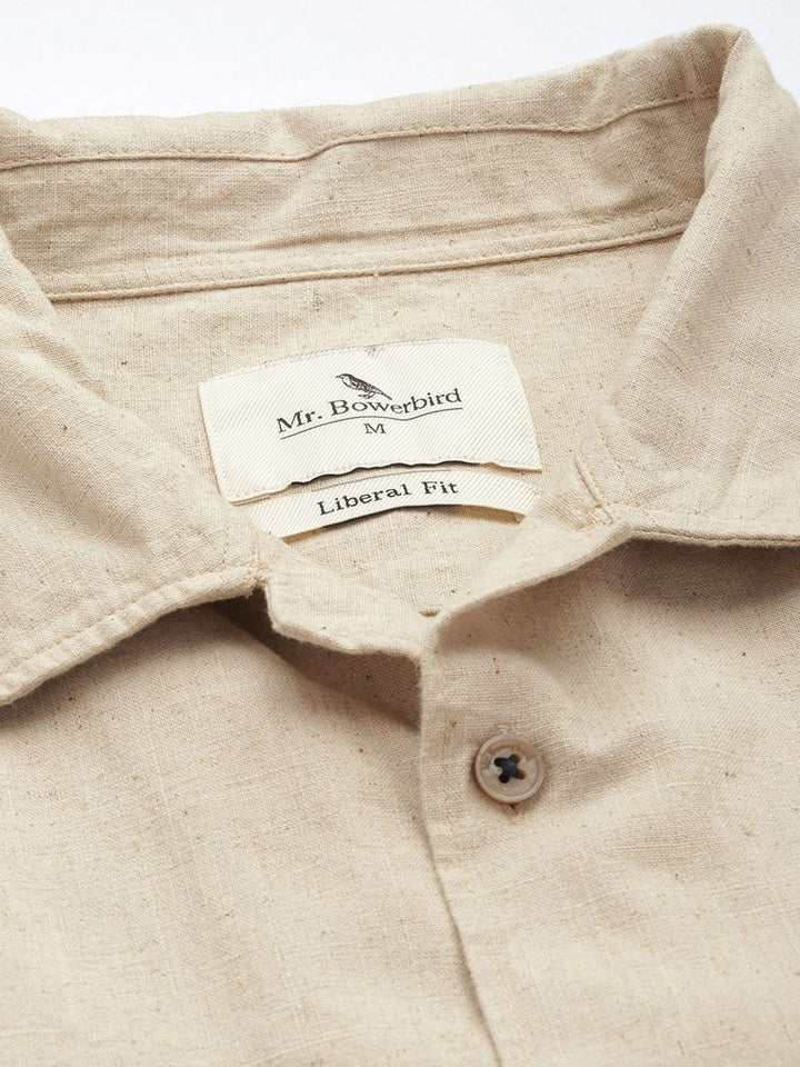 Mr Bowerbird Cotton Linen Applique Detailed Casual Shirt