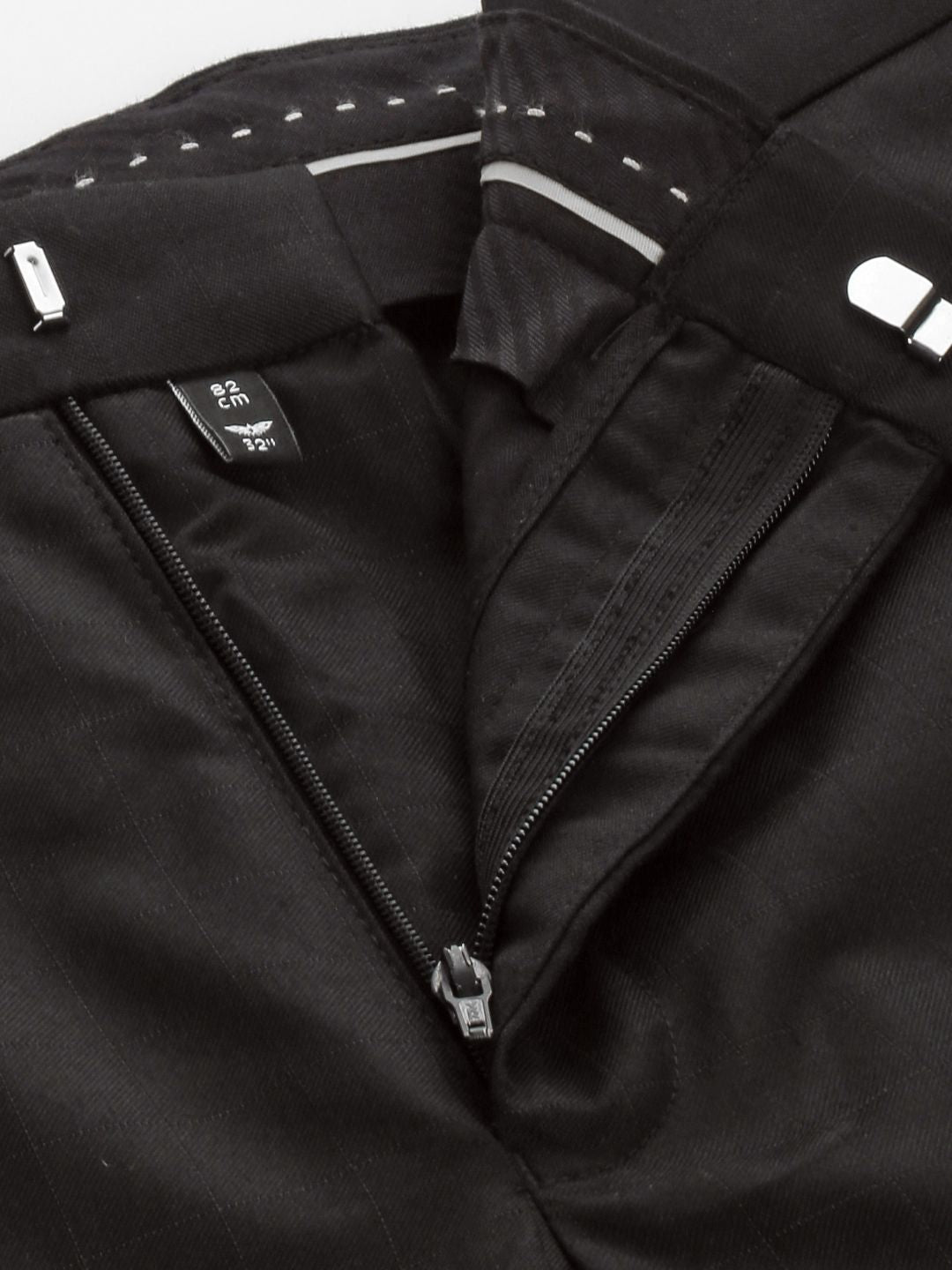 Park Avenue Men Mid-Rise Checked Smart Trousers