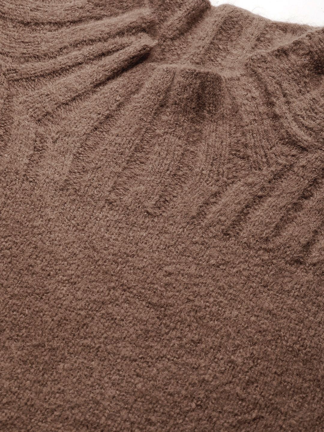 Mr Bowerbird Men Brown Solid Pullover Sweater