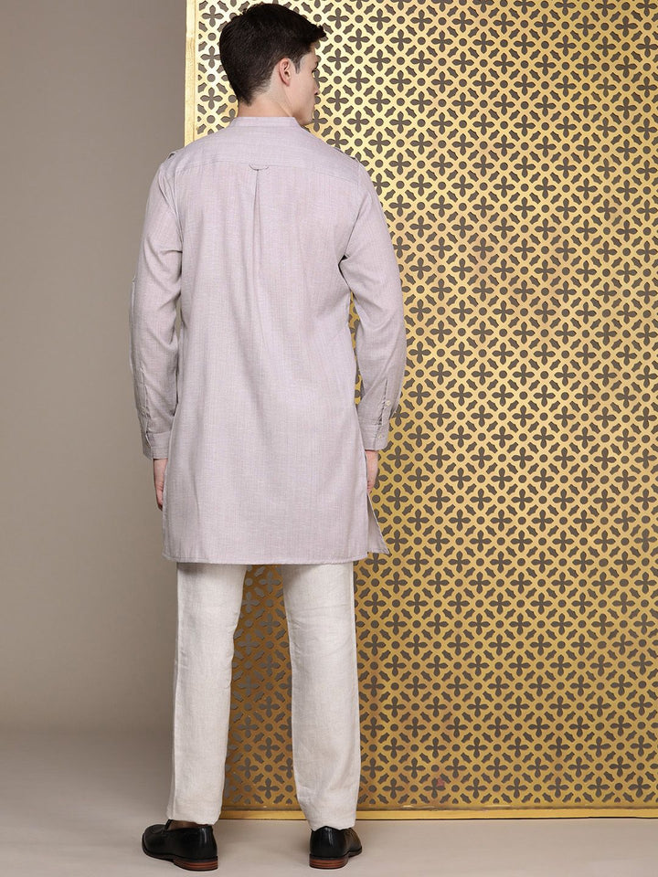 House of Pataudi Solid Rozana Pathani Kurta