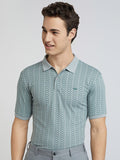 Park Avenue Printed Polo Collar Slim Fit T-shirt