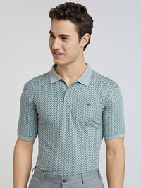 Park Avenue Printed Polo Collar Slim Fit T-shirt