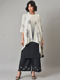 W Printed Rayon Kurta With Shrugs & Palazzos