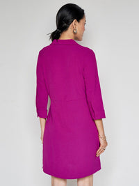 AND Wrap Shirt Collar Dress